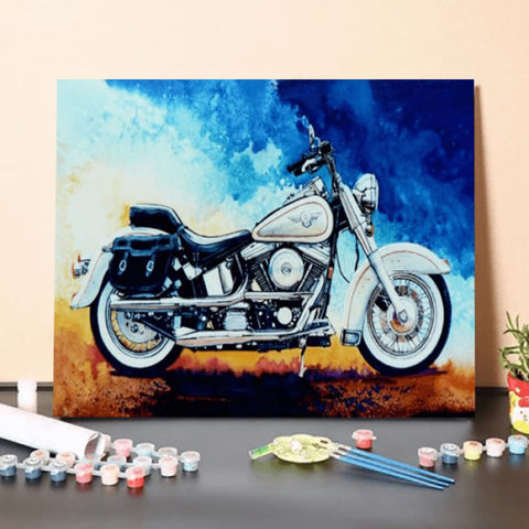 Paint by Numbers Kit-Motobike