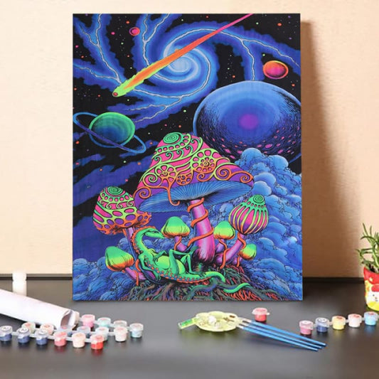 Paint by Numbers Kit-Mushroom Field