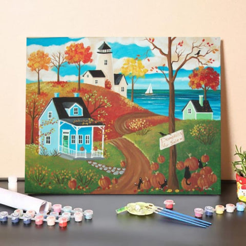 Paint By Numbers Kit-Path and House