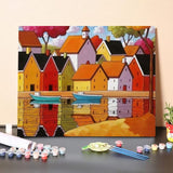 Paint By Numbers Kit-Peaceful Village