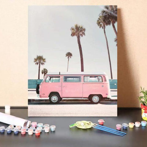 Paint By Numbers Kit Pink Van