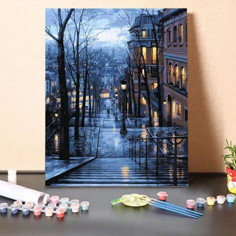 Paint by Numbers Kit-Rainy Night in Paris