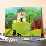 Paint By Numbers Kit-Horse-raising Village