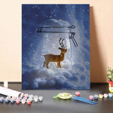 Paint By Numbers Kit-Reindeer Snowglobe