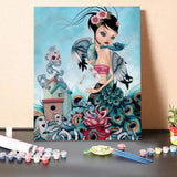 Paint By Numbers Kit-Roof Girl