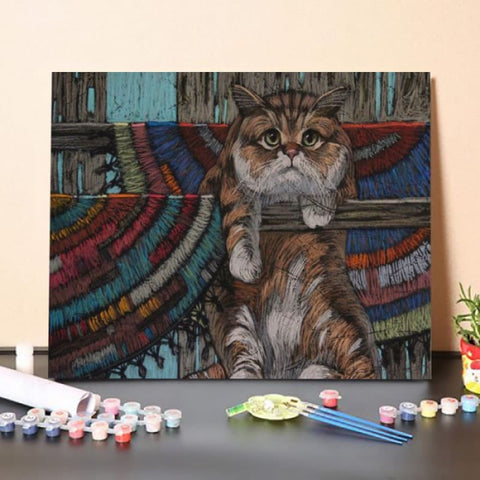 Paint By Numbers Kit – Sad Cat