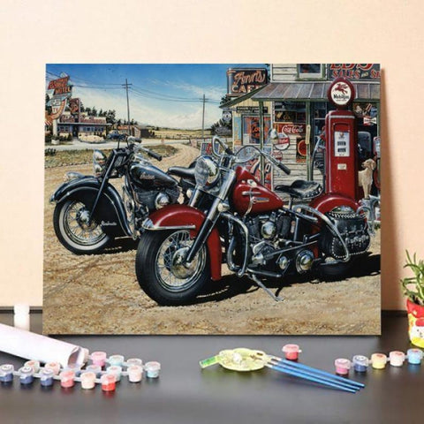 Paint By Numbers Kit Seaskyer Motorcycle