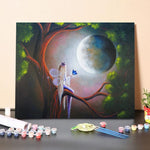 Paint by Numbers Kit-She and White Moon