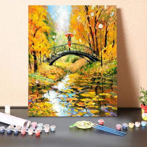 Paint By Numbers Kit-She Is On The Bridge