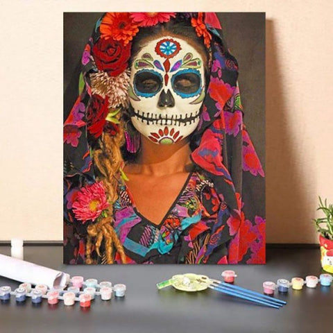 Paint By Numbers Kit Skull Woman