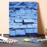 Paint by Numbers Kit-Snow Falls to the Roof