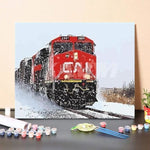 Paint By Numbers Kit Snow Train