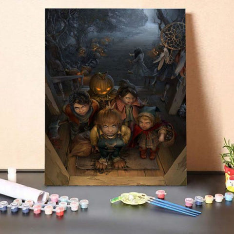 Paint by Numbers Kit-Treat or Trick