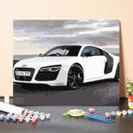 Paint By Numbers Kit White Audi R8