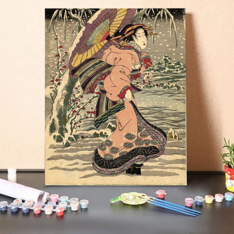 Paint by Numbers Kit-Women in the Snow