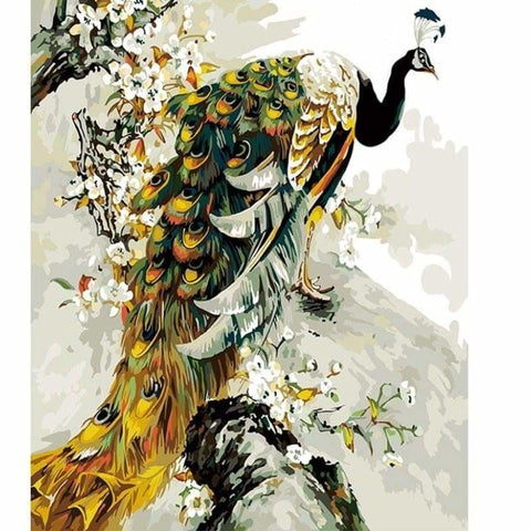 Peacock Diy Paint By Numbers Kits PBN95107 - NEEDLEWORK KITS