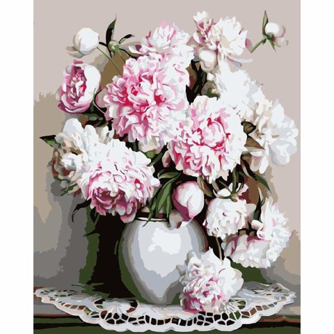 Peony Diy Paint By Numbers Kits WM-270 - NEEDLEWORK KITS