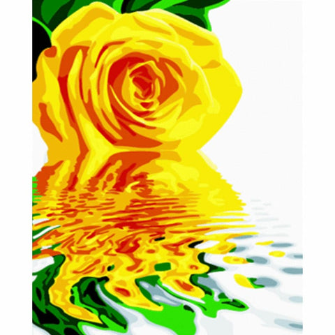 Plant Rose Diy Paint By Numbers Kits ZXE144 - NEEDLEWORK KITS