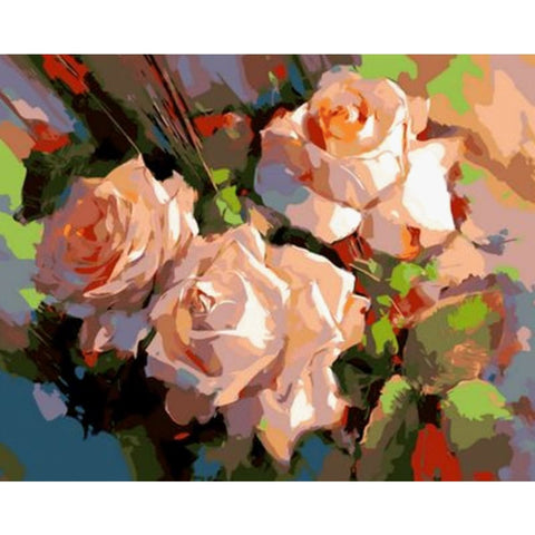 Plant Rose Diy Paint By Numbers Kits ZXQ1463 - NEEDLEWORK KITS