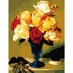 Plant Rose Diy Paint By Numbers Kits ZXZ-034 - NEEDLEWORK KITS