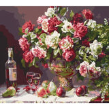 Plant Rose Diy Paint By Numbers Kits ZXZ-106 - NEEDLEWORK KITS