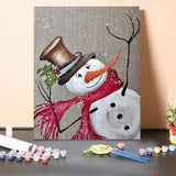 Playful snowman-Paint by Numbers Kit