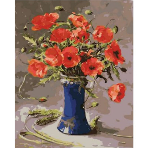 Poppy Flower Diy Paint By Numbers Kits ZXQ1058 - NEEDLEWORK KITS