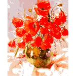 Poppy Flower Diy Paint By Numbers Kits ZXQ1627 - NEEDLEWORK KITS