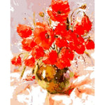 Poppy Flower Diy Paint By Numbers Kits ZXQ823 - NEEDLEWORK KITS