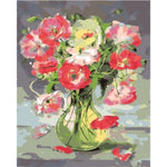 Poppy Flower Diy Paint By Numbers Kits ZXQ970 - NEEDLEWORK KITS