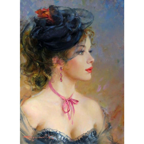 Portrait Woman Diy Paint By Numbers Kits PBN95617 - NEEDLEWORK KITS