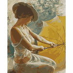 Portrait Woman Diy Paint By Numbers Kits WM-908 - NEEDLEWORK KITS