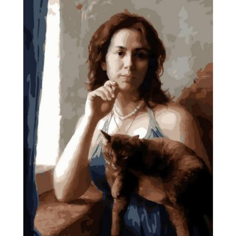 Portrait Woman Diy Paint By Numbers Kits ZXQ1409 - NEEDLEWORK KITS
