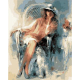 Portrait Woman Diy Paint By Numbers Kits ZXQ1451-25 - NEEDLEWORK KITS