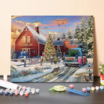 Red Barn Tree Farm – Paint By Numbers Kit