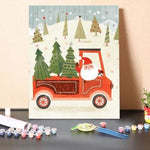 Santa Claus And Christmas Trees – Paint By Numbers Kit