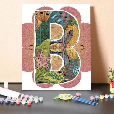 Simple B Alphabet Paint By Numbers