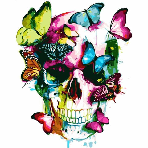 Skull Diy Paint By Numbers Kits SY-4050-042 - NEEDLEWORK KITS