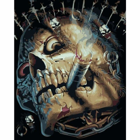 Skull Diy Paint By Numbers Kits WM-1684 - NEEDLEWORK KITS