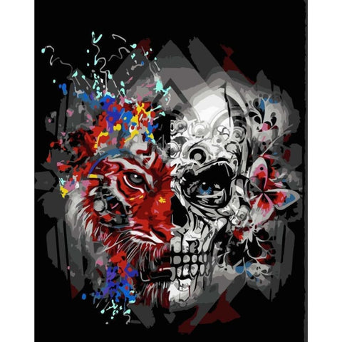 Skull Diy Paint By Numbers Kits WM-691 - NEEDLEWORK KITS