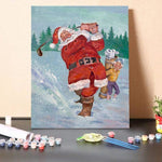 Snow Golfing Santa-Paint by Numbers Kit