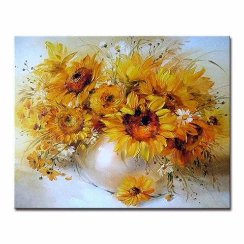 Sunflower Diy Paint By Numbers Kits PBN97015 - NEEDLEWORK KITS