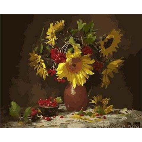Sunflower Diy Paint By Numbers Kits ZXE357 - NEEDLEWORK KITS