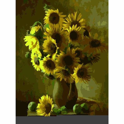 Sunflower Diy Paint By Numbers Kits ZXE432 - NEEDLEWORK KITS
