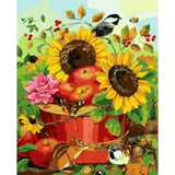 Sunflower Diy Paint By Numbers Kits ZXQ2464 - NEEDLEWORK KITS