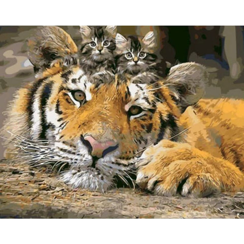 Tiger Cat Diy Paint By Numbers Kits VM96364 - NEEDLEWORK KITS