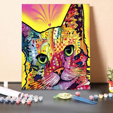 Tilt Cat – Paint By Numbers Kit