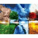 Tree Diy Paint By Numbers Kits WM-051 - NEEDLEWORK KITS