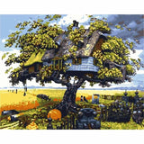 Tree Diy Paint By Numbers Kits WM-1277 - NEEDLEWORK KITS
