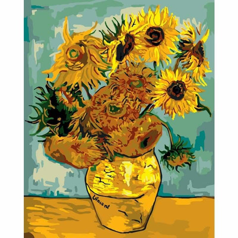 Van Gogh Sunflower Diy Paint By Numbers Kits SY-4050-008 - NEEDLEWORK KITS